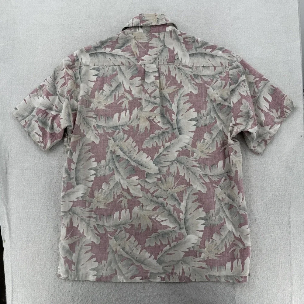 Vintage Kai Nani Shirt Mens Large Hawaiian Floral Aloha‎ Made USA 90s